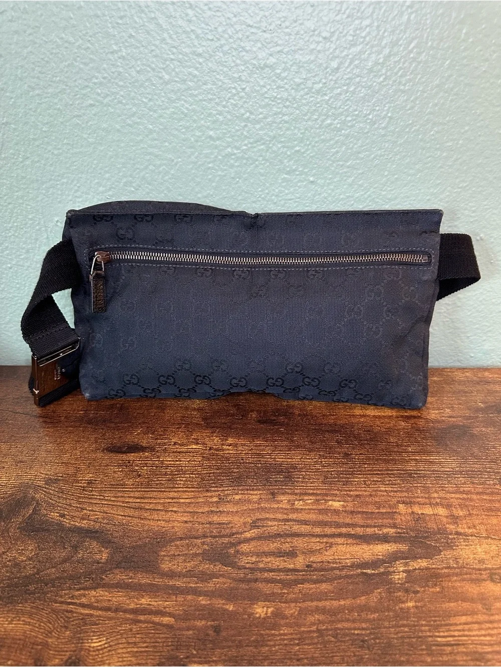 Authentic Gucci Black GG Canvas Belt Bag / Waist Bag | COA Included - Picture 4 of 16